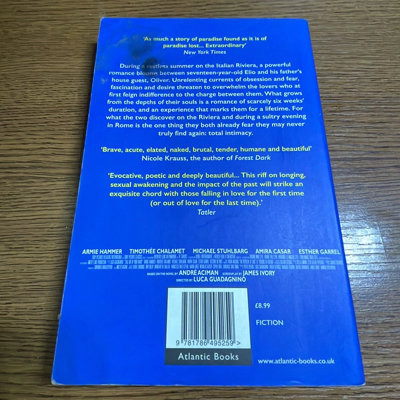 Call me by your nane Andre Aciman 377834