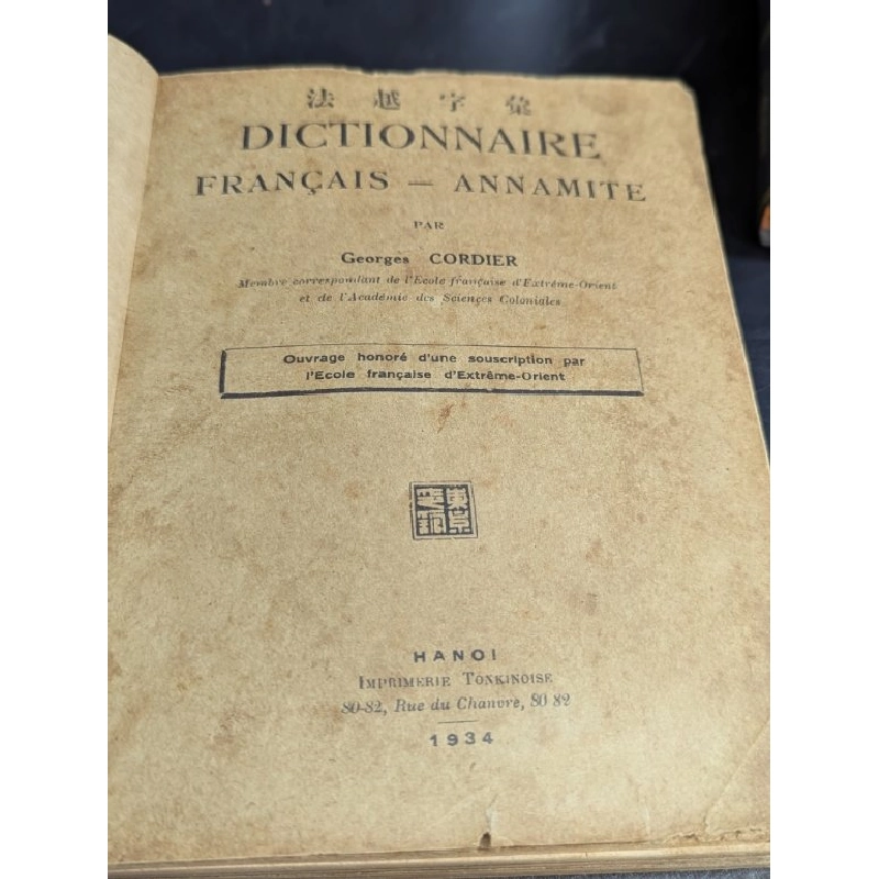 Dictionnaire francais - annamite - Georges Cordier 478021