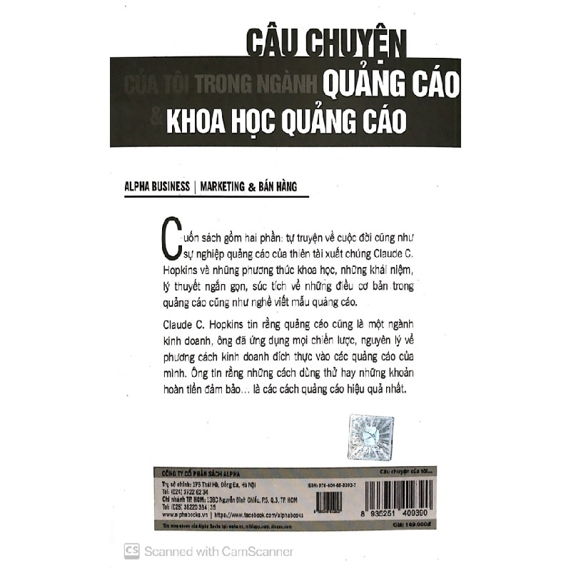 Câu Chuyện Của Tôi Trong Ngành Quảng Cáo Và Khoa Học Quảng Cáo - Claude C. Hopkins 138355