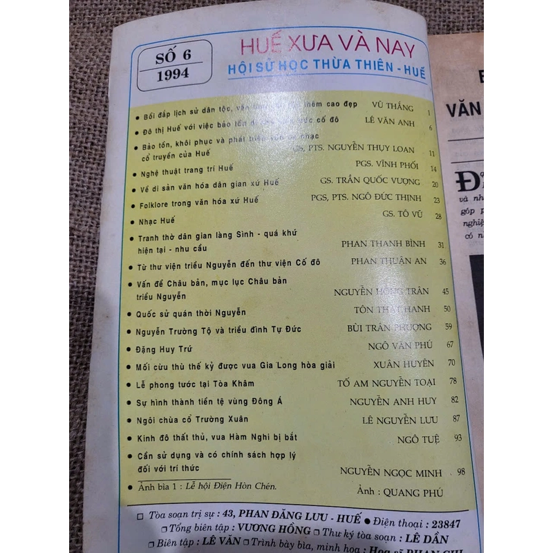 Tạp chí Huế xưa & nay 435440