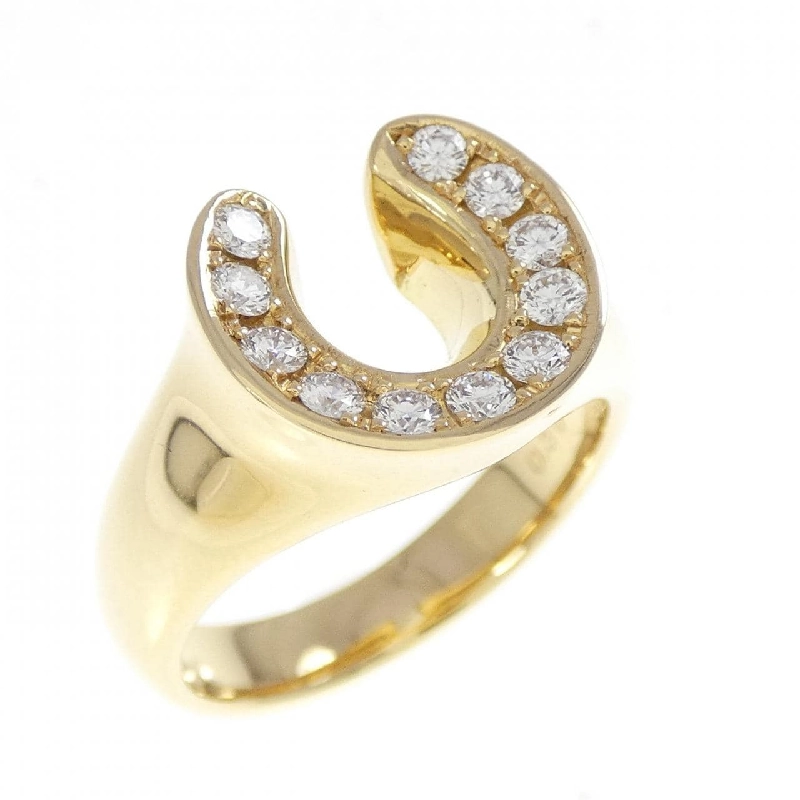 Nhẫn kim cương hình móng ngựa K18YG 0.30CT - Hàng hiệu Chính hãng 850274