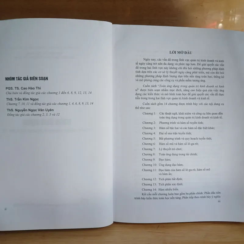 Toán Ứng Dụng Trong Quản Trị Kinh Doanh Và Kinh Tế - Cao Hào Thi chủ biên 736804