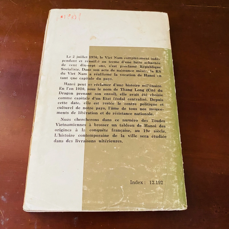 Etudes Vietnamiennes - Hanoi des origines au 19e siècle 447337