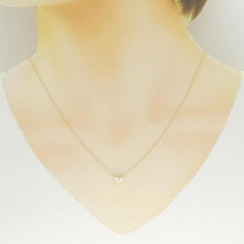 Dây chuyền kim cương K18YG 0.323CT H SI1 hình trái tim - Hàng hiệu Authentic 874188