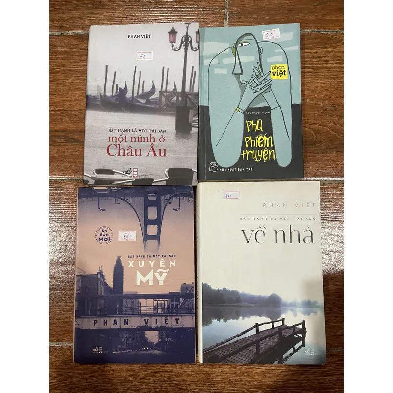 Phan Việt combo 4 cuốn . Xuyên Mỹ . Về Nhà . Một mình ở châu Âu . Phù phiếm muộn 715157