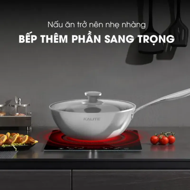 Chảo inox 304 lòng sâu Kalite KWP2501 chống dính chống xước 572278
