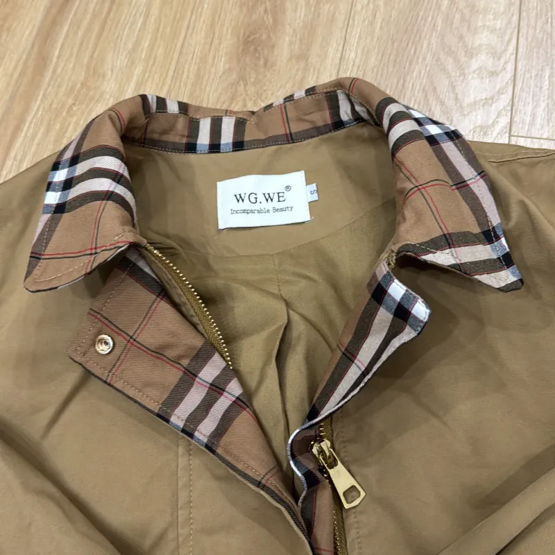 Áo khoác kaki màu nâu tây nhạt 784382