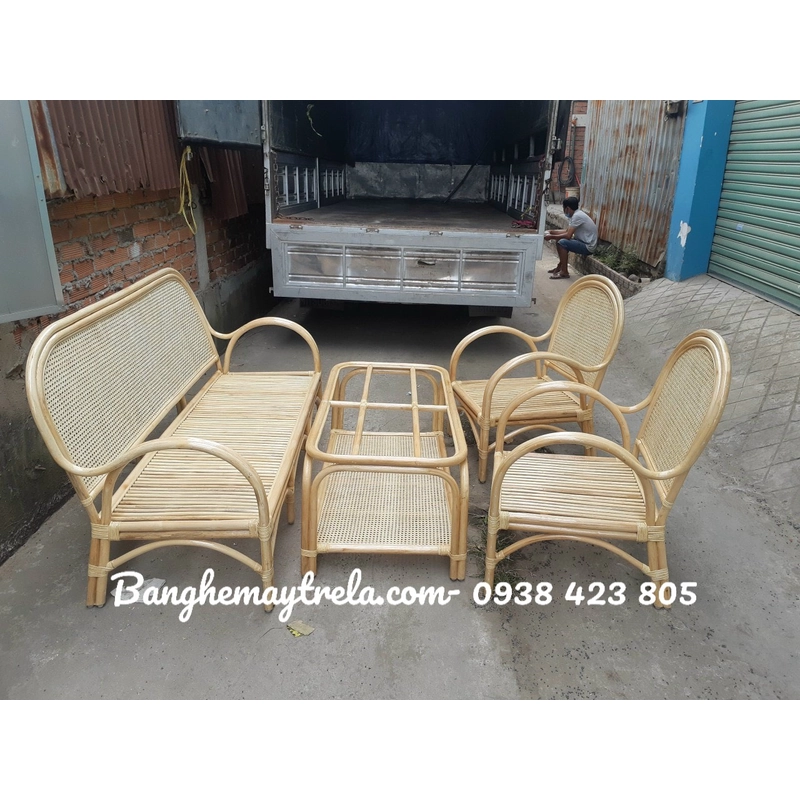Bàn ghế sofa mây tự nhiên hiện đại 447542