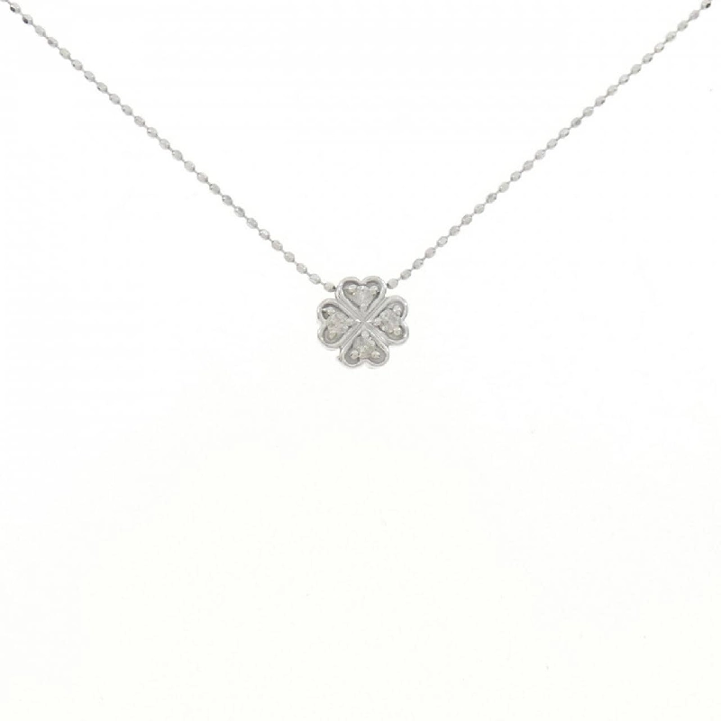 K18WG Cỏ ba lá Dây chuyền kim cương 0.08CT - Hàng hiệu Chính hãng 862941