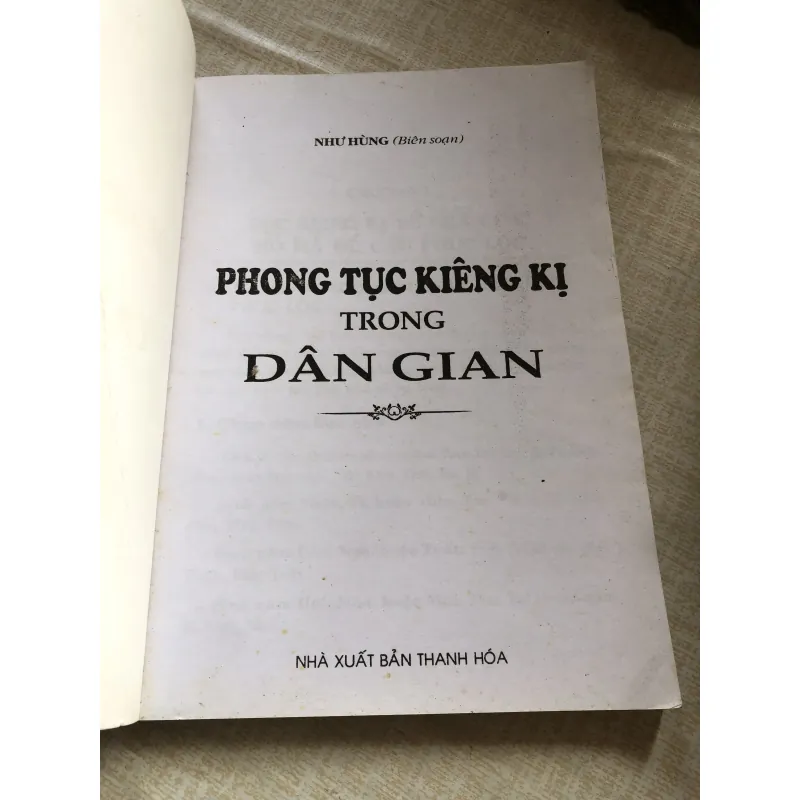 Phong tục kiêng kỵ trong dân gian-Như Hùng  971180