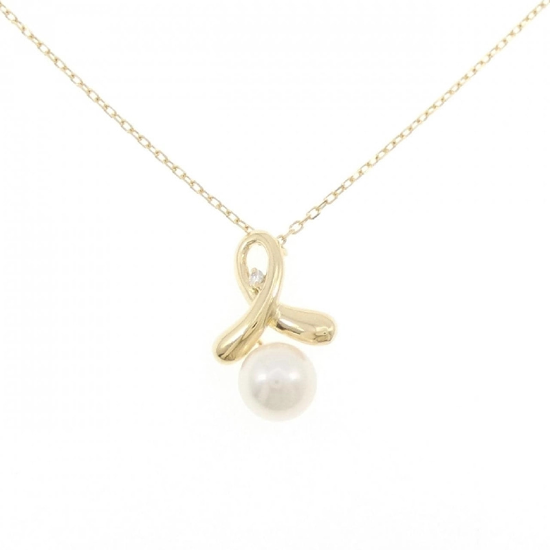 K18YG Ngọc trai Akoya Dây chuyền 6.6mm - Hàng hiệu Chính hãng 856543