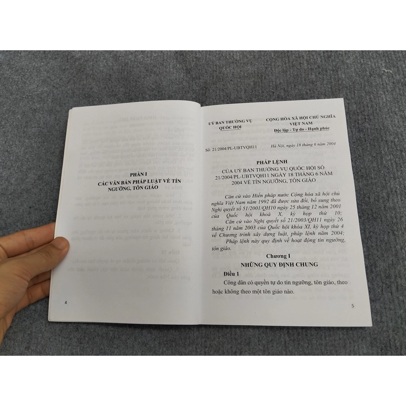 VĂN BẢN PHÁP LUẬT VIỆT NAM VỀ TÍN NGƯỠNG, TÔN GIÁO 495393
