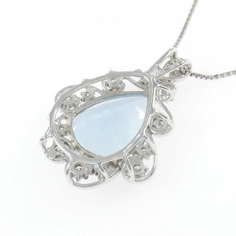 K18WG Aquamarine Necklace 10.79CT - Hàng hiệu Authentic 857676