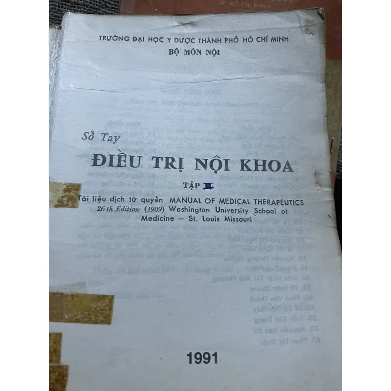 Sổ tay điều trị nội khoa 1-2, tài liệu dịch  1000303