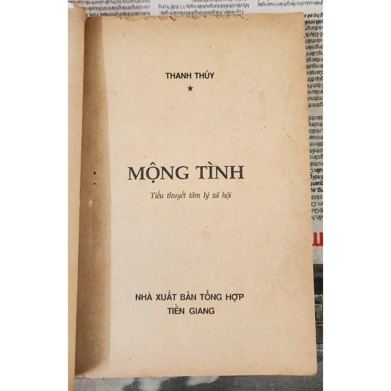 Tiểu thuyết tâm lý xã hội: MỘNG TÌNH (Thanh Thủy) - 456 trang 993221