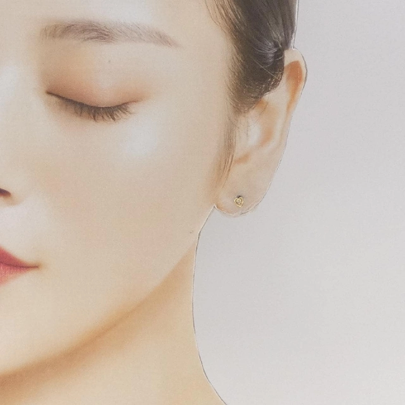 K18YG Bông tai hình trái tim kim cương - Hàng hiệu Chính hãng 863860