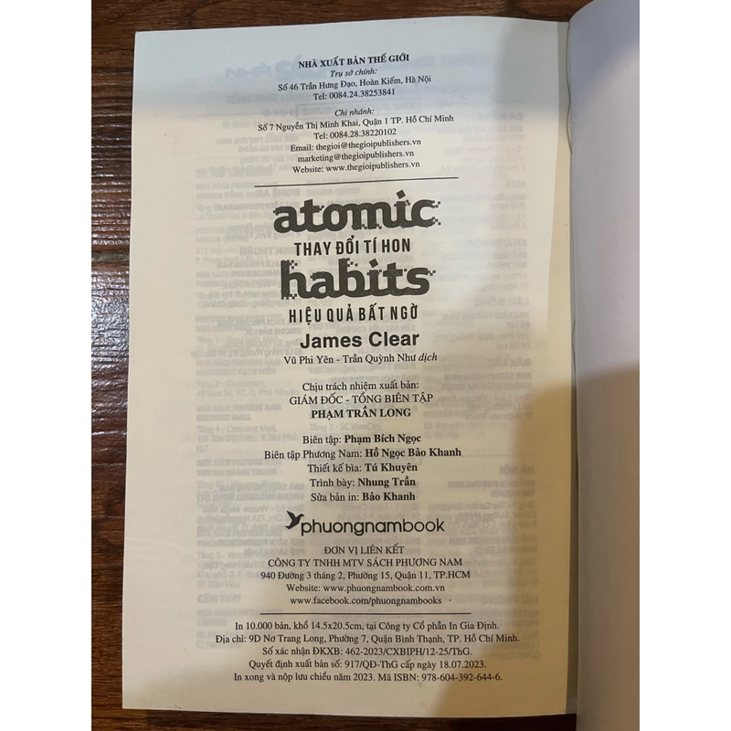 Atomic Habits - Thay Đổi Tí Hon Hiệu Quả Bất Ngờ - James Clear (k1) 516512