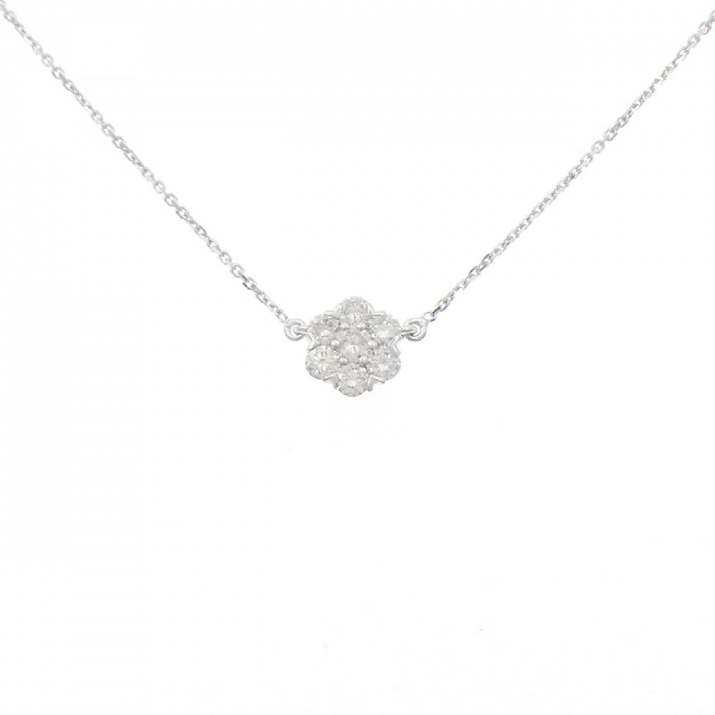 K18WG Hoa Kim Cương Dây Chuyền 0.50CT - Hàng hiệu Chính hãng 857897