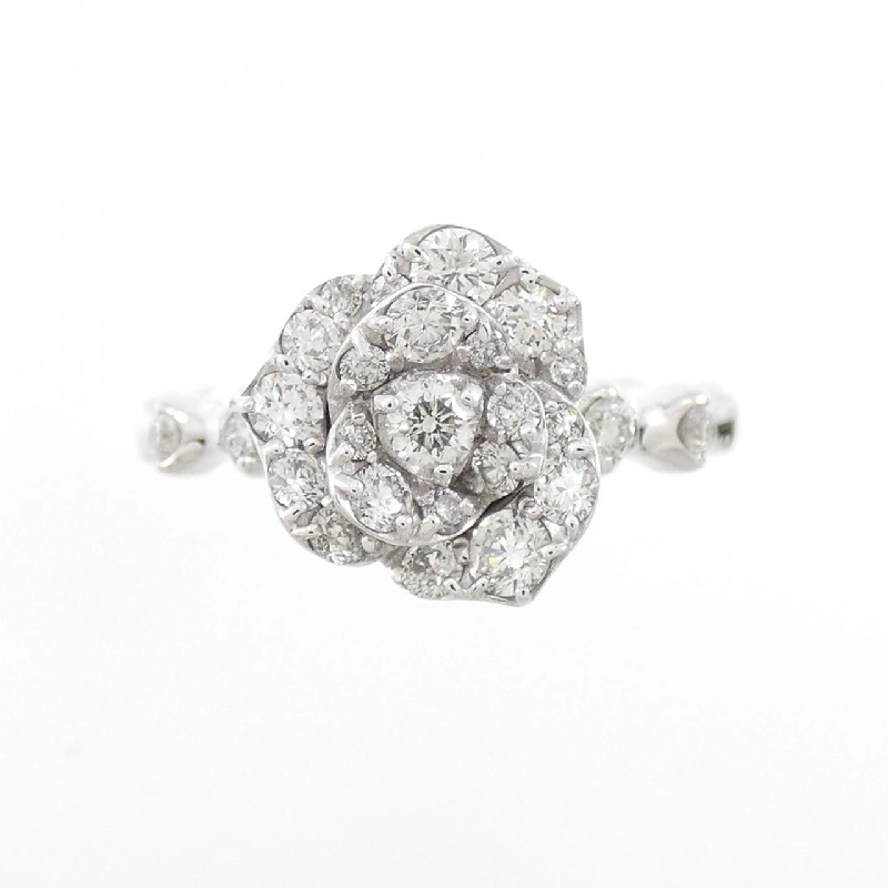 Nhẫn kim cương hoa K18WG 0.54CT 672196