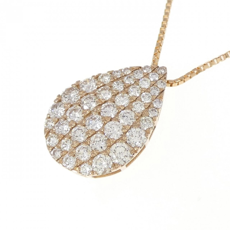 K18PG Pave Diamond Necklace 1.00CT - Hàng hiệu Chính hãng 862790