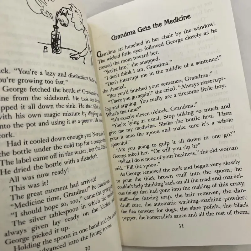 ✨𝑮𝒆𝒐𝒓𝒈𝒆'𝒔 𝑴𝒂𝒓𝒗𝒆𝒍𝒐𝒖𝒔 𝑴𝒆𝒅𝒊𝒄𝒊𝒏𝒆✨ Roald Dahl, sách cũ ngoại văn 577131