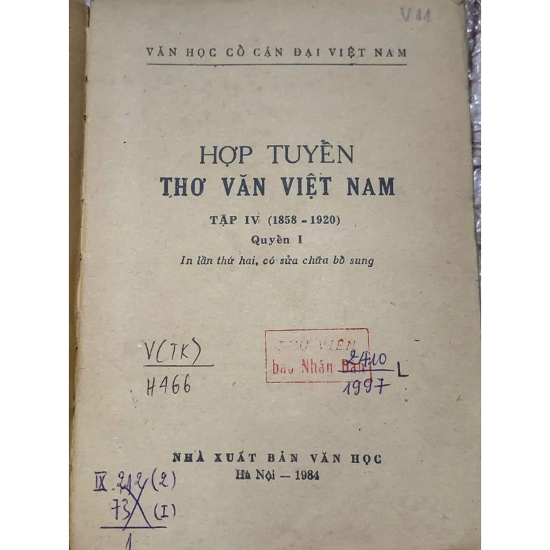 HỢP TUYỂN THƠ VĂN VIỆT NAM 1958-1920 539904