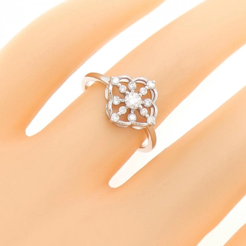 Nhẫn kim cương K18WG 0.095CT 672930