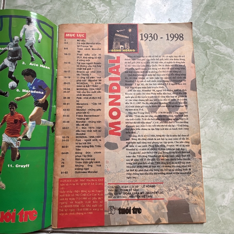 Mondial 1930- 1998. Tư liệu hình ảnh chưa được công bố 442180