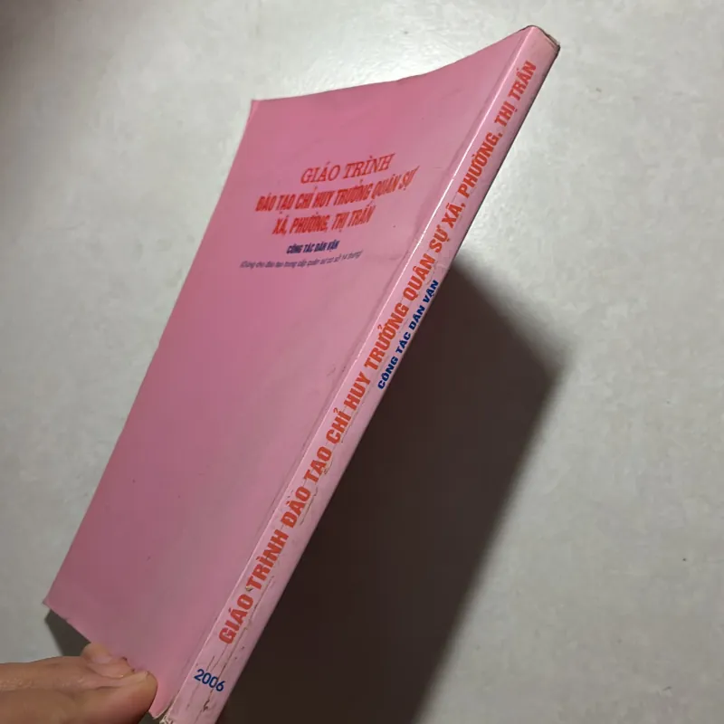 Giáo trình đào tạo chỉ huy trưởng quân sự xã phường thị trấn (5c cuốn) 746489