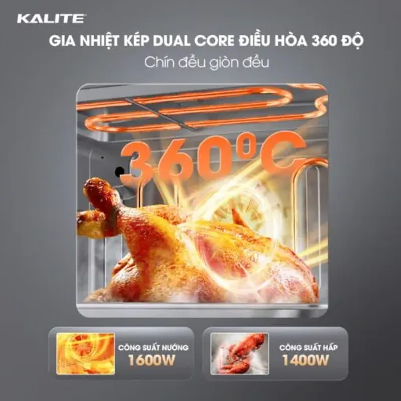 Nồi chiên hơi nước Kalite Steam Ultra 360 4in1 công nghệ SteamTech Fusion 360, chính hãng 572985
