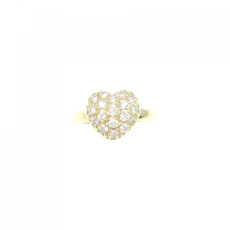 Nhẫn kim cương pavé hình trái tim K18YG 0.30CT - Hàng hiệu chính hãng 852746