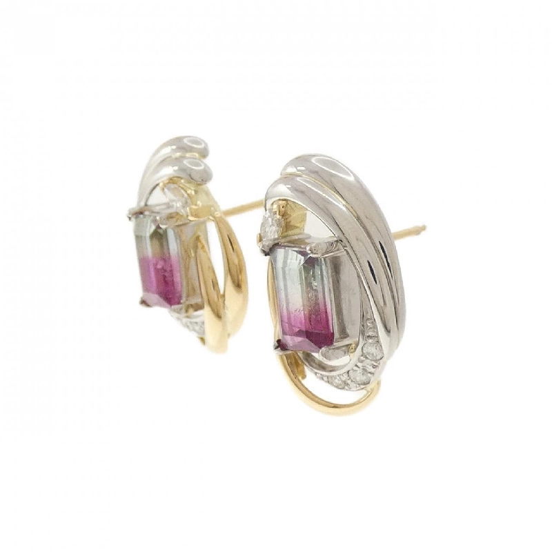 K18YG/PT Bông tai Tourmaline 2.36CT - Hàng hiệu Chính hãng 870005