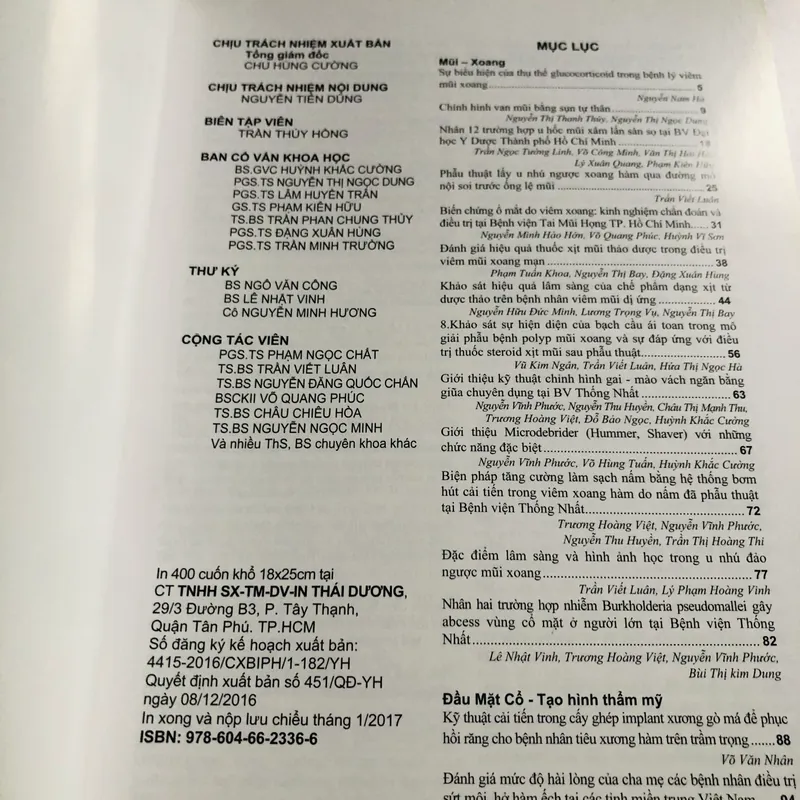 CHUYÊN ĐỀ TAI - MŨI - HỌNG VÀ PHẪU THUẬT ĐẦU - CỔ 564364