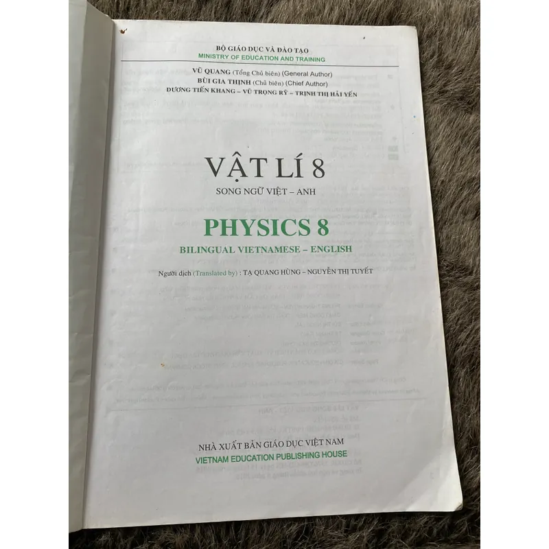(song ngữ) Vật Lí 8 song ngữ Việt Anh  603162