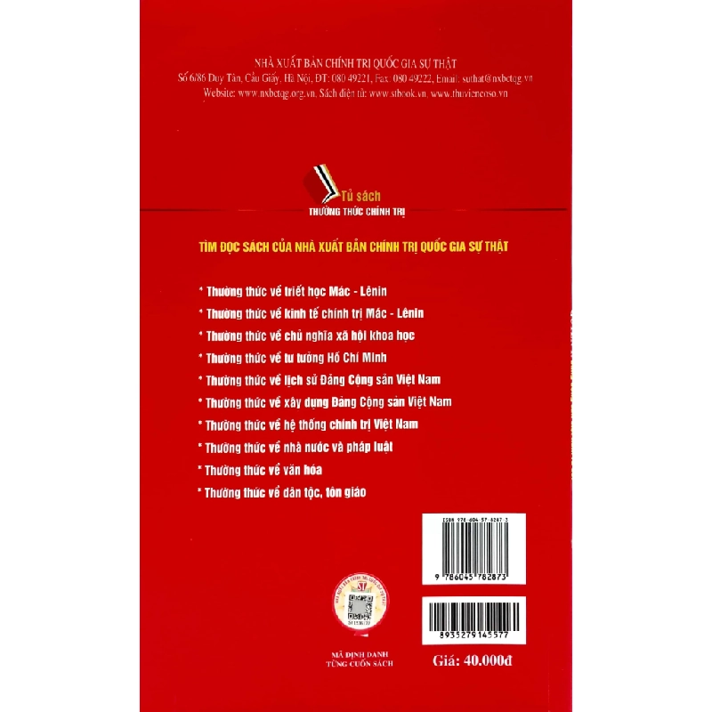 Thường Thức Về Lịch Sử Đảng Cộng Sản Việt Nam - Quyển 1: Đảng Cộng Sản Việt Nam Ra Đời - Học Viện Chính Trị Quốc Gia Hồ Chí Minh 226194