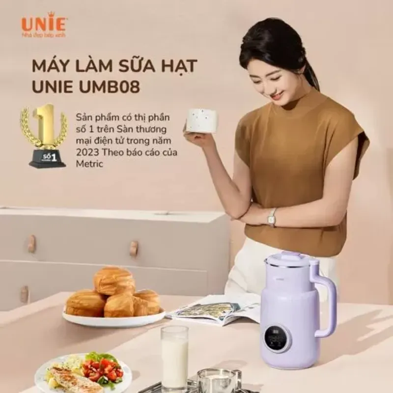 Máy làm sữa hạt Unie UMB08 – Xay nhuyễn mịn, nhanh chóng 714832