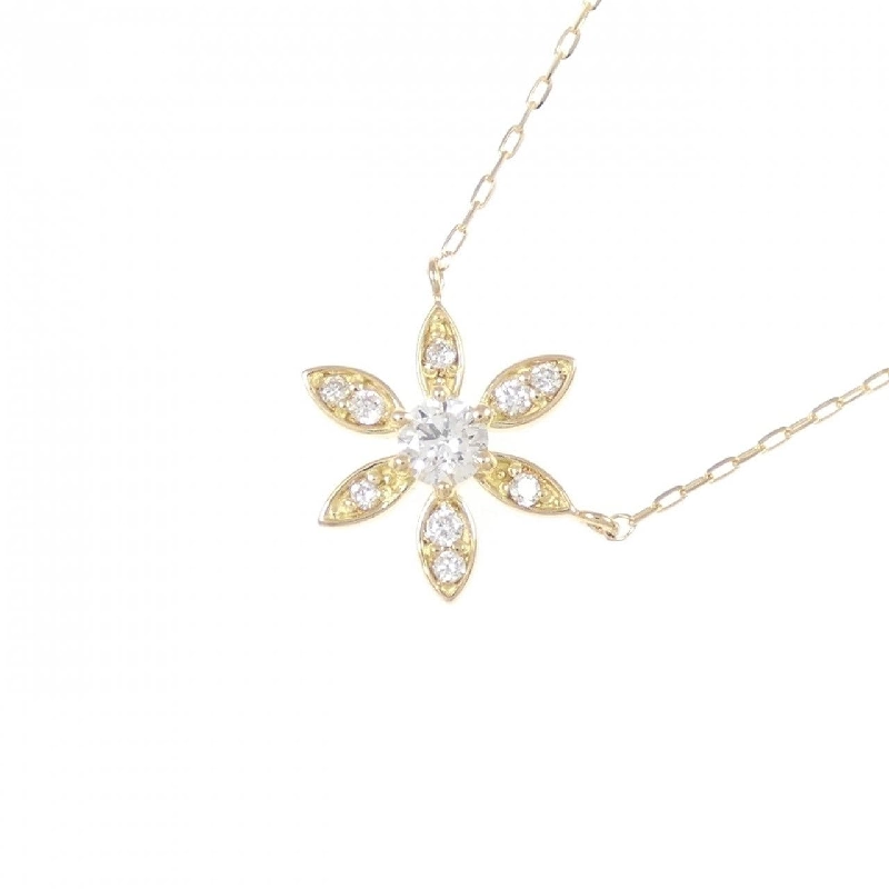 Dây chuyền kim cương hoa K18YG 0.15CT - Hàng hiệu Chính hãng 863670