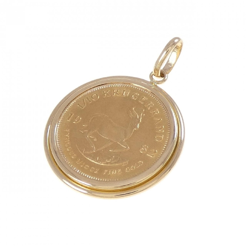 K18YG(枠) Đồng xu Mặt dây chuyền - Hàng hiệu Authentic 867275
