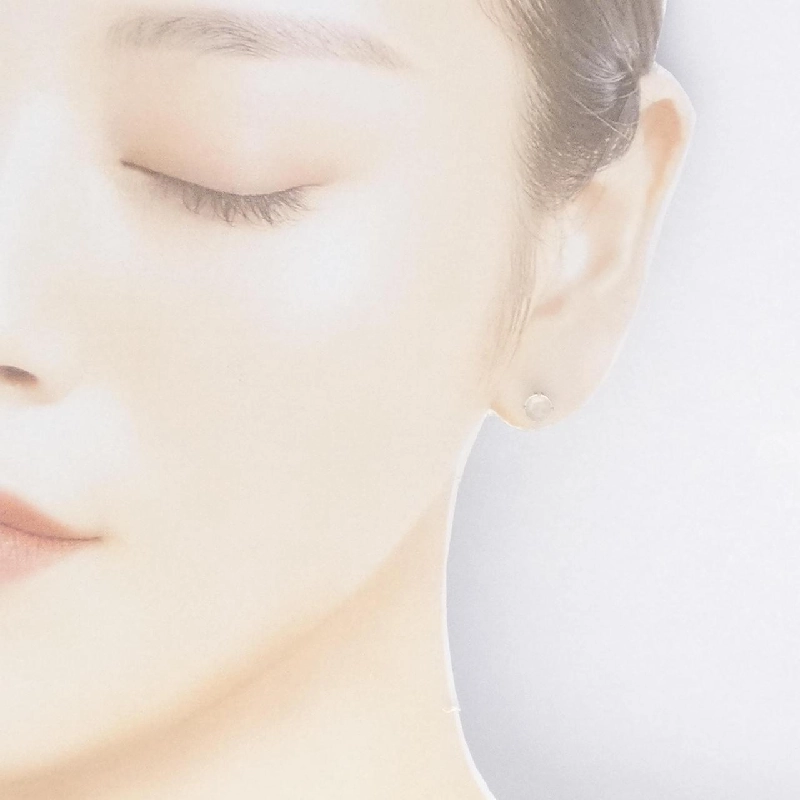 K18WG Đá mặt trăng Bông tai - Hàng hiệu Chính hãng 869008