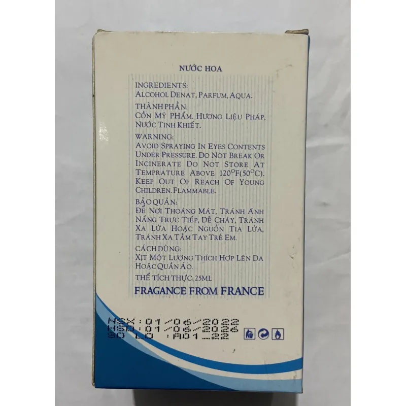 Nước hoa MD xanh dương,hàng tồn kho 931238