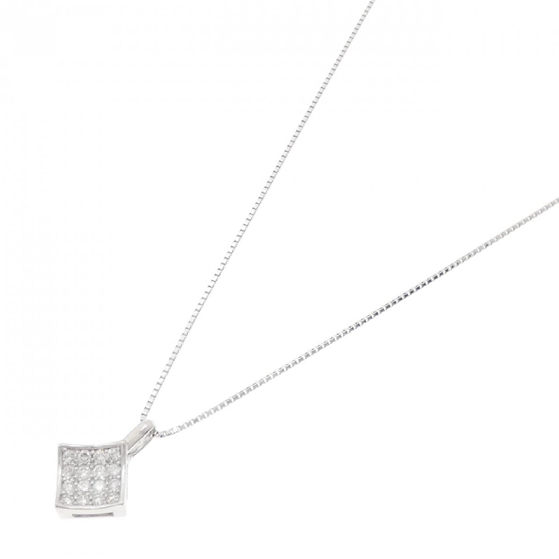 K18WG Pave Diamond Necklace 0.30CT - Hàng hiệu Authentic 860164