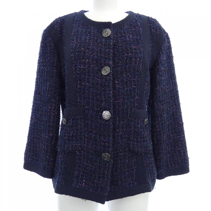 Áo khoác không cổ CHANEL P45580V33531 13P 630294