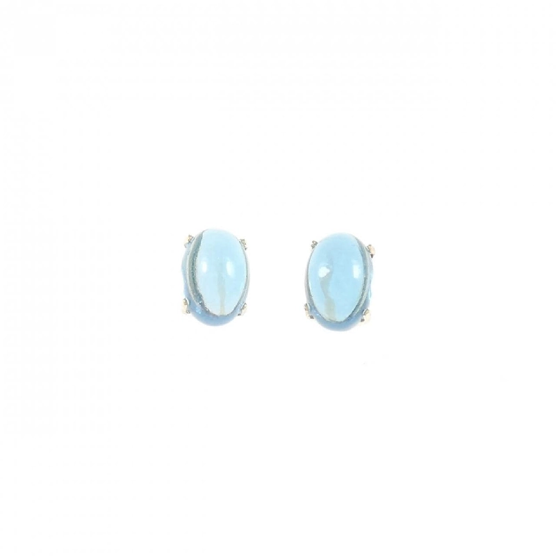 K18YG Blue Topaz Earrings - Hàng hiệu Authentic 874125