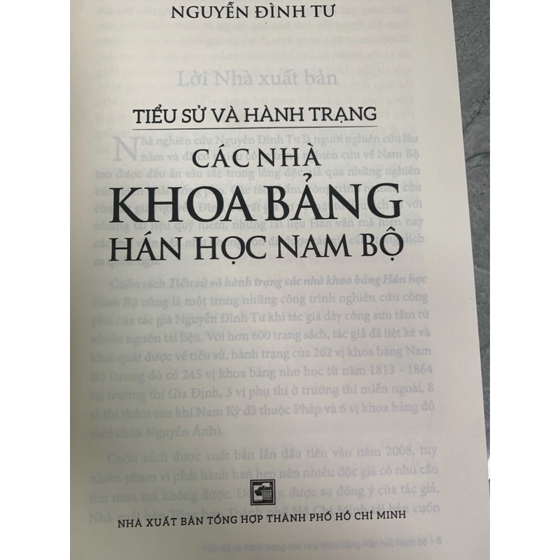 TIỂU SỬ VÀ HÀNH TRANG CÁC NHÀ KHOA BẢNG HÁN HỌC NAM BỘ 274560