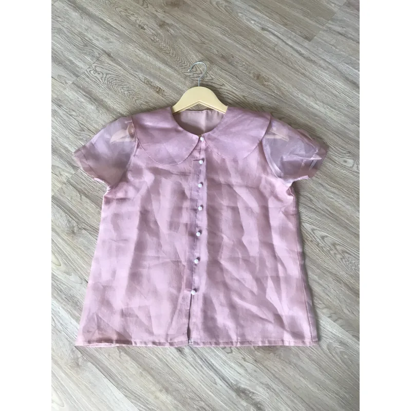 Áo kiểu nữ màu cam hồng nhạt 1008997