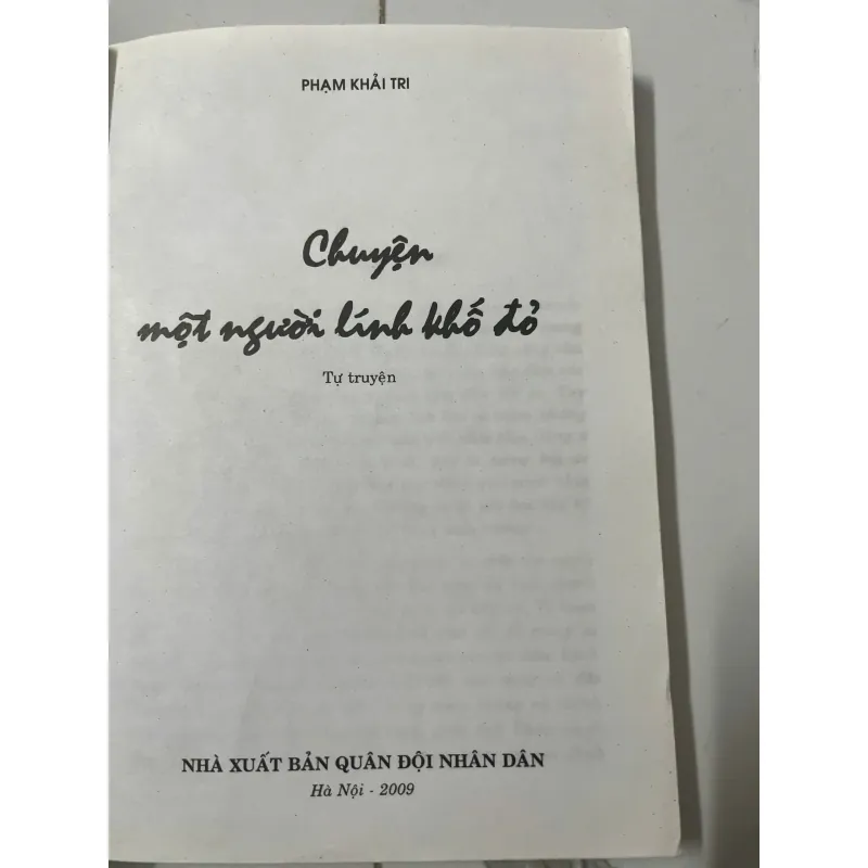 Chuyện một người lính khố đỏ - Phạm Khải Tri 991710