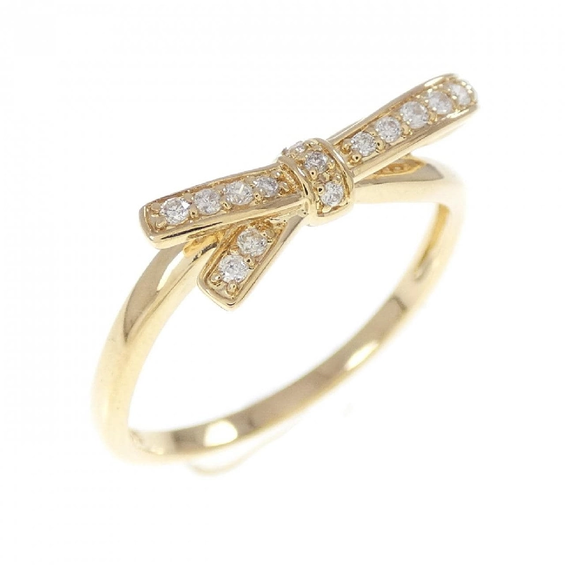 Nhẫn kim cương hình ruy băng K18YG - Hàng hiệu chính hãng 853221