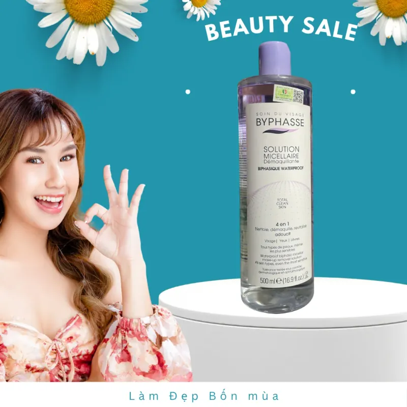 date 02.2026 Nước Tẩy Trang 2 Lớp Byphasse Solution Micellaire (Tím) 500ml 572295