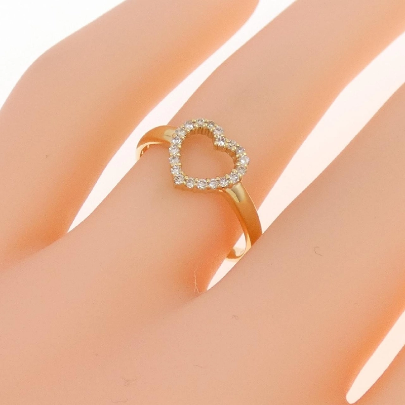 Nhẫn kim cương hình trái tim K18YG 0.13CT 668035