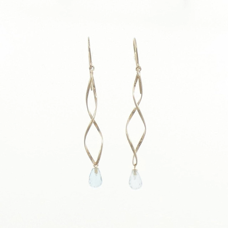 K18YG Blue Topaz Bông tai - Hàng hiệu Chính hãng 867233